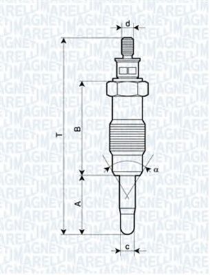 MAGNETI MARELLI 062580704304 -  Свеча накаливания